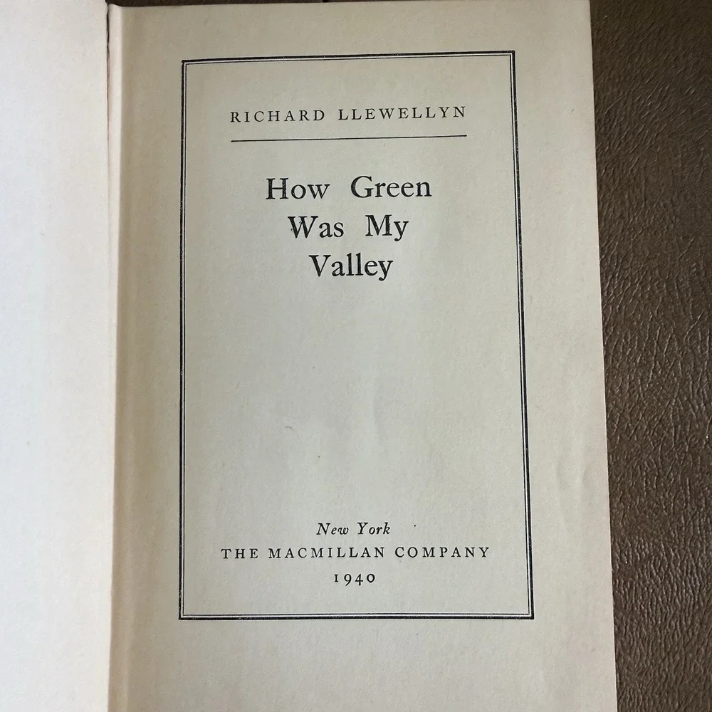 How Green Was My Valley by Richard Llewellyn 1940 Hardcover Vintage Blue